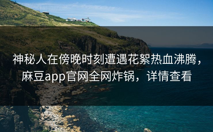神秘人在傍晚时刻遭遇花絮热血沸腾，麻豆app官网全网炸锅，详情查看