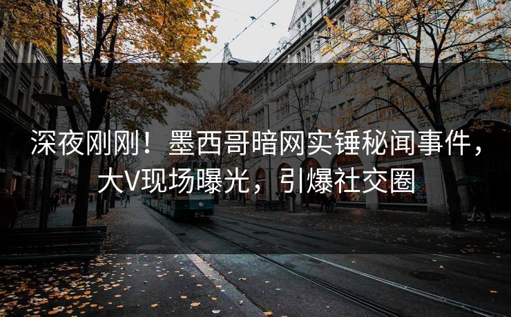 深夜刚刚！墨西哥暗网实锤秘闻事件，大V现场曝光，引爆社交圈